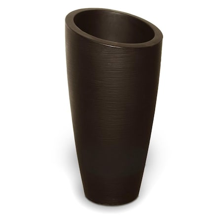 Lawnitator 32 in. Modesto Tall Planter, Espresso LA2621784